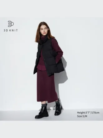 3D Knit kjol i Souffle Yarn för dam