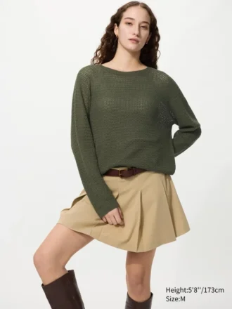 3D Knit mesh-tröja för dam