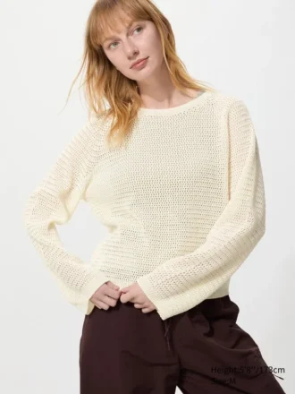 3D Knit mesh-tröja för dam