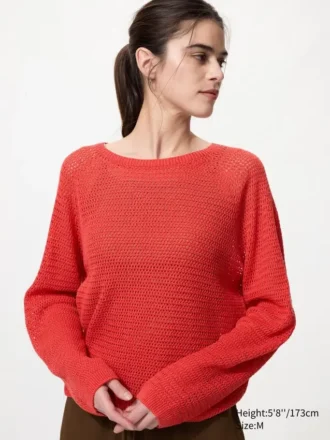 3D Knit mesh-tröja för dam