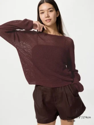 3D Knit mesh-tröja för dam