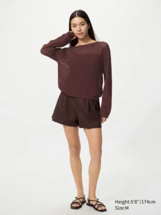 3D Knit mesh-tröja för dam
