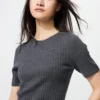 3D Knit-ströja för dam | Halvärmad med ärmar 3D Knit-ströja för dam | Halvärmad med ärmar