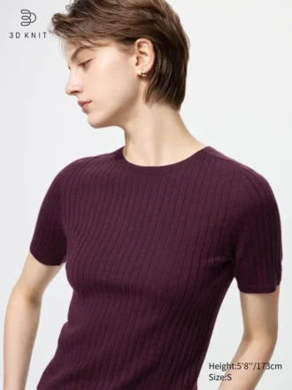 3D Knit-ströja för dam | Halvärmad med ärmar
