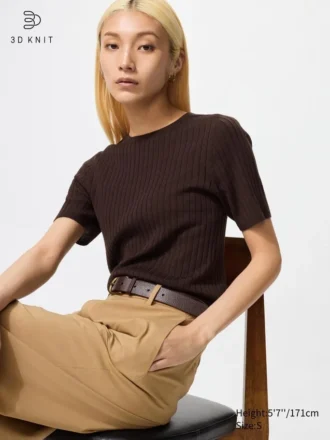 3D Knit-ströja för dam | Halvärmad med ärmar