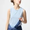 AIRism mjuk ribbad T-shirt för dam | Ärmlös AIRism mjuk ribbad T-shirt för dam | Ärmlös