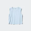 AIRism mjuk ribbad T-shirt för dam | Ärmlös AIRism mjuk ribbad T-shirt för dam | Ärmlös