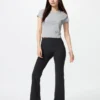 AIRism mjuka ribbade flare-leggings för dam