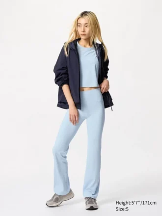AIRism mjuka ribbade flare-leggings för dam