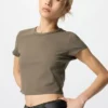AIRism Soft Cropped T-shirt för dam