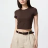 AIRism Soft Cropped T-shirt för dam