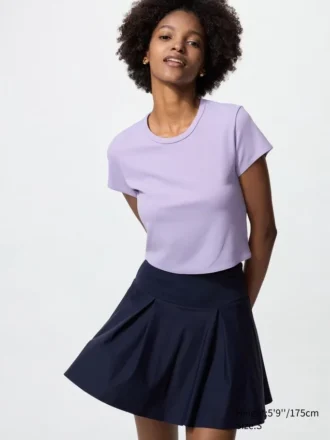 AIRism Soft Cropped T-shirt för dam