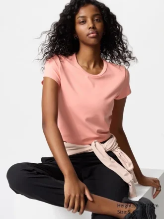 AIRism Soft Cropped T-shirt för dam