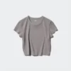 AIRism Soft Cropped T-shirt för dam