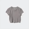 AIRism Soft Cropped T-shirt för dam