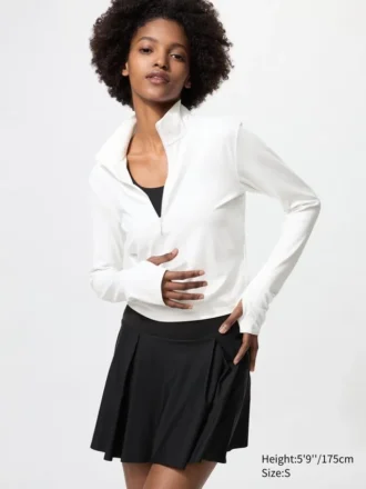 AIRism Soft Half-Zip T-shirt för dam