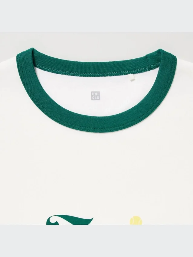 AIRism-T-shirt med kort ärm och tryck för damer AIRism-T-shirt med kort ärm och tryck för damer