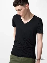 AIRism-T-shirtar för herr | V-ringad