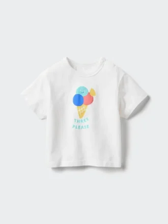 Baby Baby AIRism bomullst-shirt | Tryckt