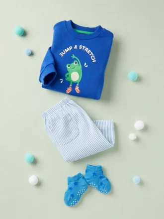 Baby Baby AIRism korta leggings | Randiga