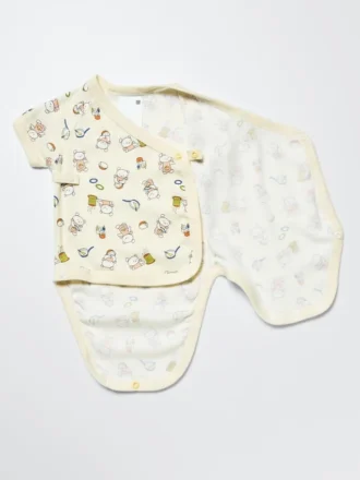 Baby Baby bilderbokssamlingen Kortärmad Bodys | Öppen framsida | Koguma-Chan