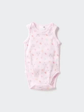 Baby Baby bomullsbodys utan ärmar | Tryckt