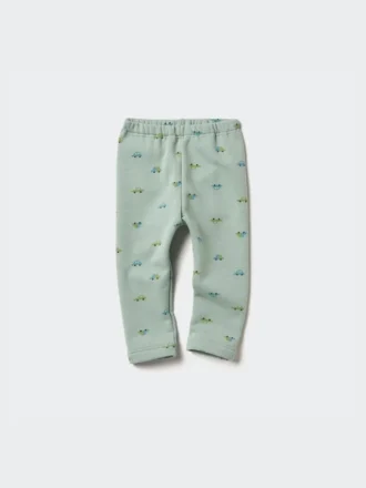 Baby Baby Fleece-leggings med tryck