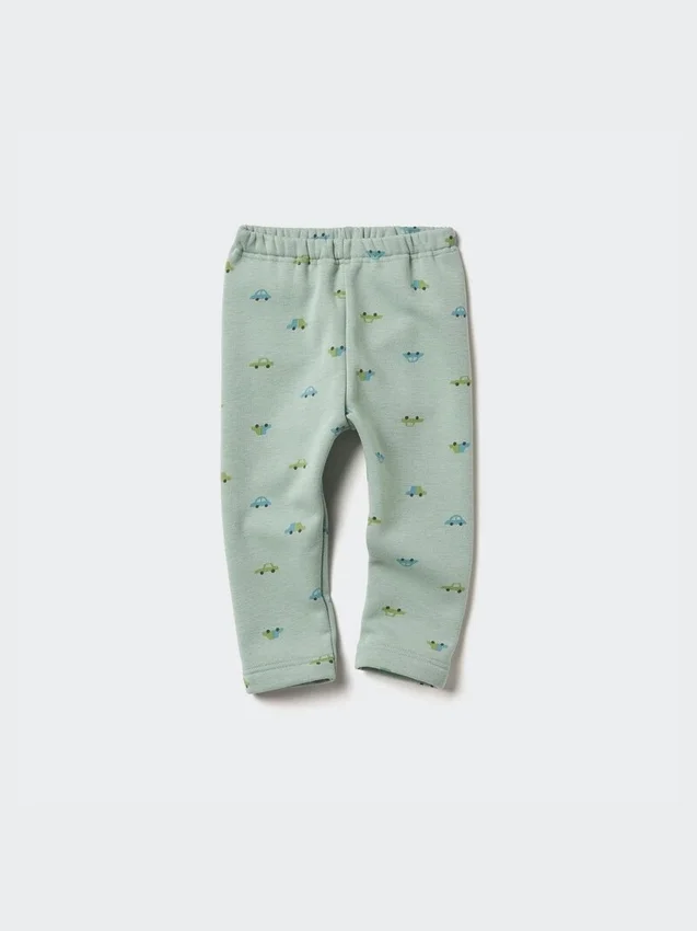 Baby Baby Fleece-leggings med tryck Baby Baby Fleece-leggings med tryck