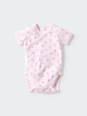 Baby Baby kortärmad Bodys | Öppen framsida | Tryckt