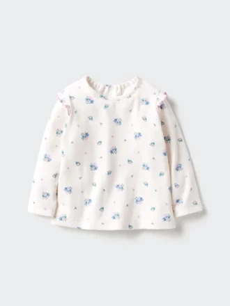 Baby Baby långärmad T-shirt | Volanger | Tryckt