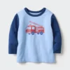 Baby Baby T-shirt med rund hals | Bil | Långärmat Baby Baby T-shirt med rund hals | Bil | Långärmat