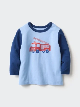 Baby Baby T-shirt med rund hals | Bil | Långärmat