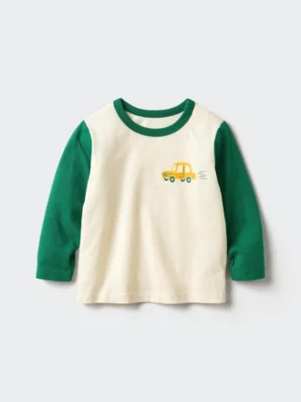 Baby Baby T-shirt med rund hals | Bil | Långärmat