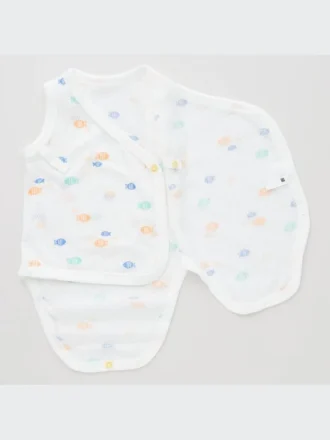 Baby Joy of Print bomullsbodys med nätfoder Baby Joy of Print bomullsbodys med nätfoder