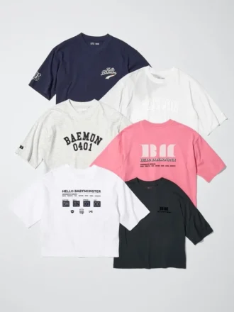 Babymonster UT Cropped Graphic T-shirt för dam | Sheer