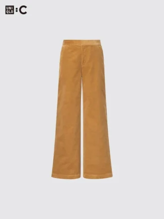 Breda byxor i corduroy för dam
