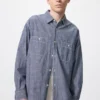 Chambray-overshirt för herr Chambray-overshirt för herr
