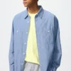 Chambray-overshirt för herr Chambray-overshirt för herr