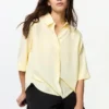 Damblus i rayon med skipperkrage | 3/4-ärmar Damblus i rayon med skipperkrage | 3/4-ärmar