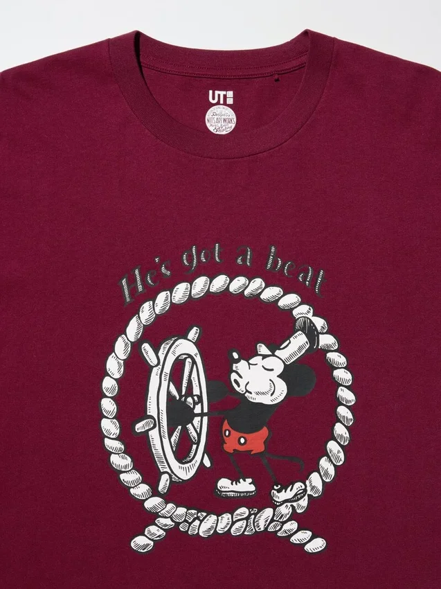 Disney Art UT grafisk T-shirt för män | Steamboat Willie Disney Art UT grafisk T-shirt för män | Steamboat Willie