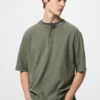 Dry Waffle Henley T-shirt för herr Dry Waffle Henley T-shirt för herr