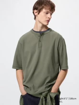 Dry Waffle Henley T-shirt för herr