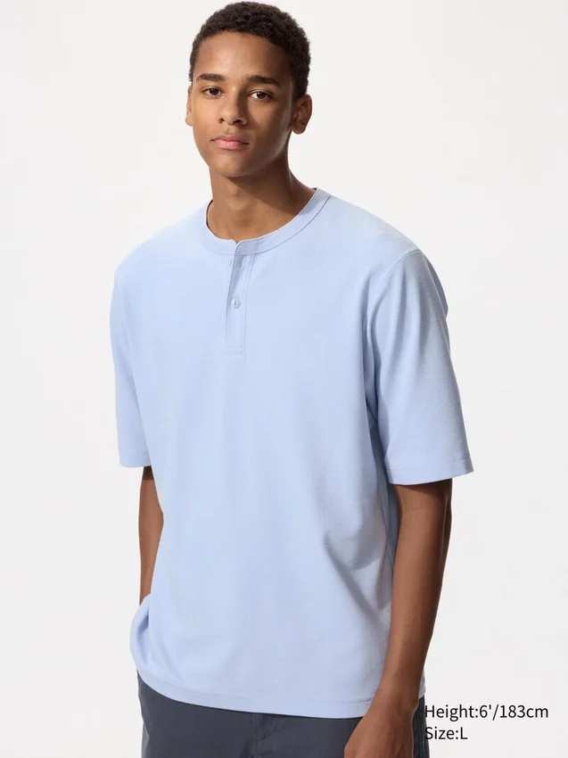 Dry Waffle Henley T-shirt för herr Dry Waffle Henley T-shirt för herr