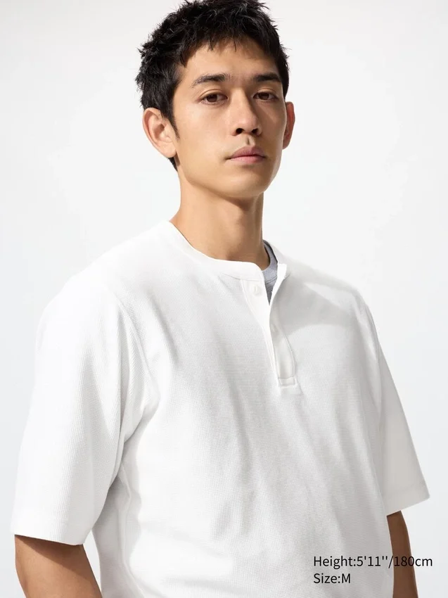 Dry Waffle Henley T-shirt för herr Dry Waffle Henley T-shirt för herr