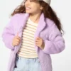 Fluffig fleecejackor med dragkedja för barn