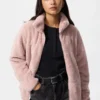 Fluffig fleecejackor med hel dragkedja för dam Fluffig fleecejackor med hel dragkedja för dam