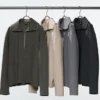 Halvzip-tröja i borstad jersey för dam Halvzip-tröja i borstad jersey för dam