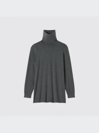 HEATTECH-långärmad T-shirt med hög hals för män