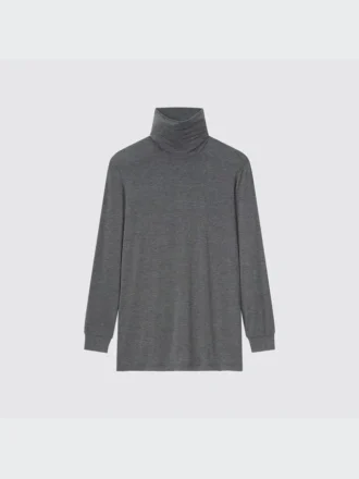 HEATTECH-långärmad T-shirt med hög hals för män