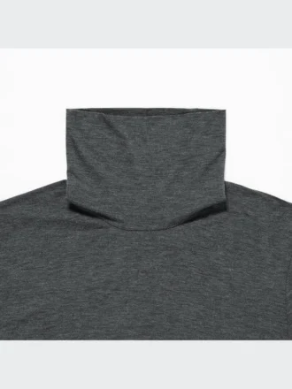 HEATTECH-långärmad T-shirt med hög hals för män